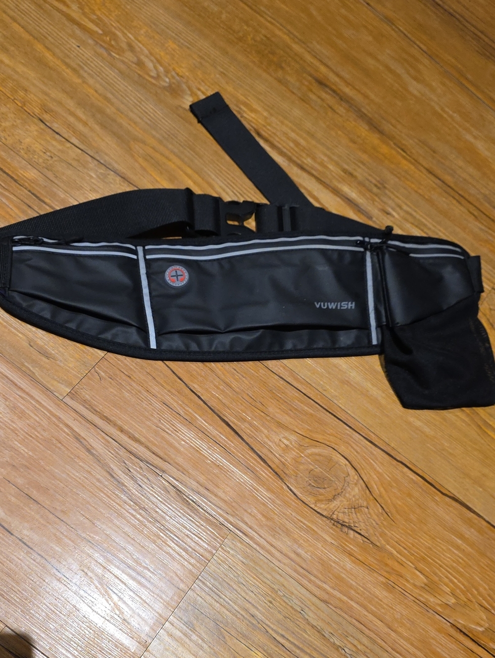 Vuwish Black Unisex Waist Bag - Slim Travel Belt Pack Running